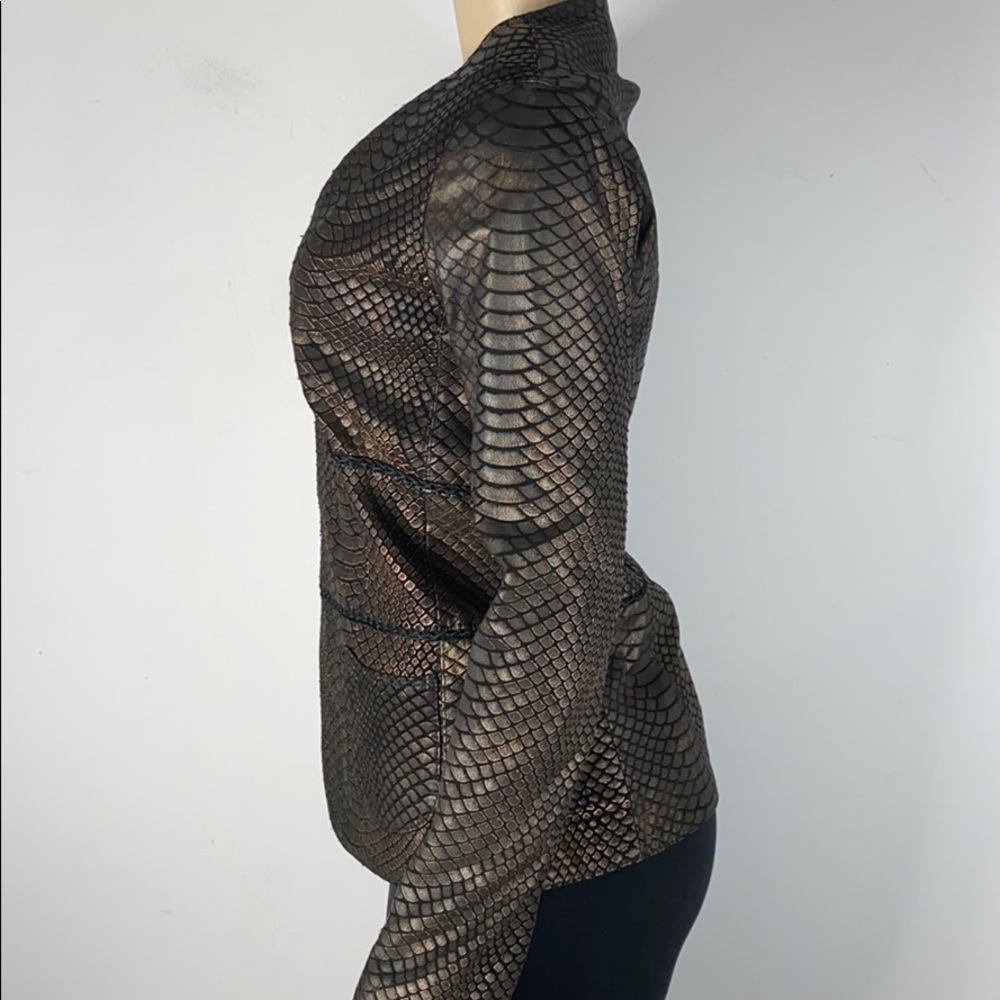 Natacha & Vanessa Python Embossed Jacket Small - image 2